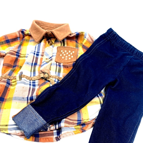 Little Lass Baby Girl Outfit Size 18m Cowgirl Matching 2pc Set Western Rodeo - Picture 9 of 9